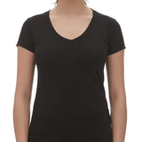 M&O Women's Fine Blend V-Neck T-Shirt