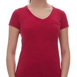 M&O Women's Fine Blend V-Neck T-Shirt