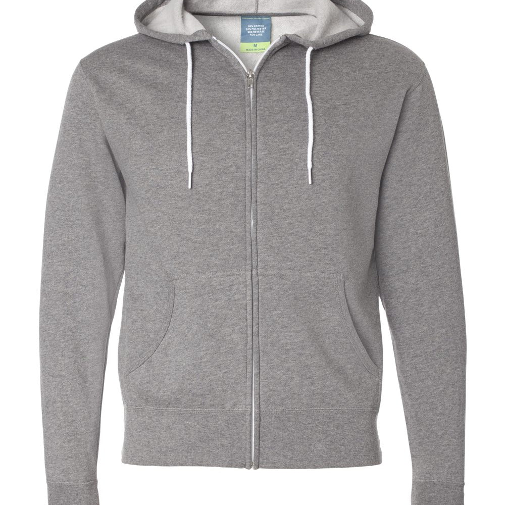 Independent Lightweight Full Zip-Up Hooded Sweatshirt