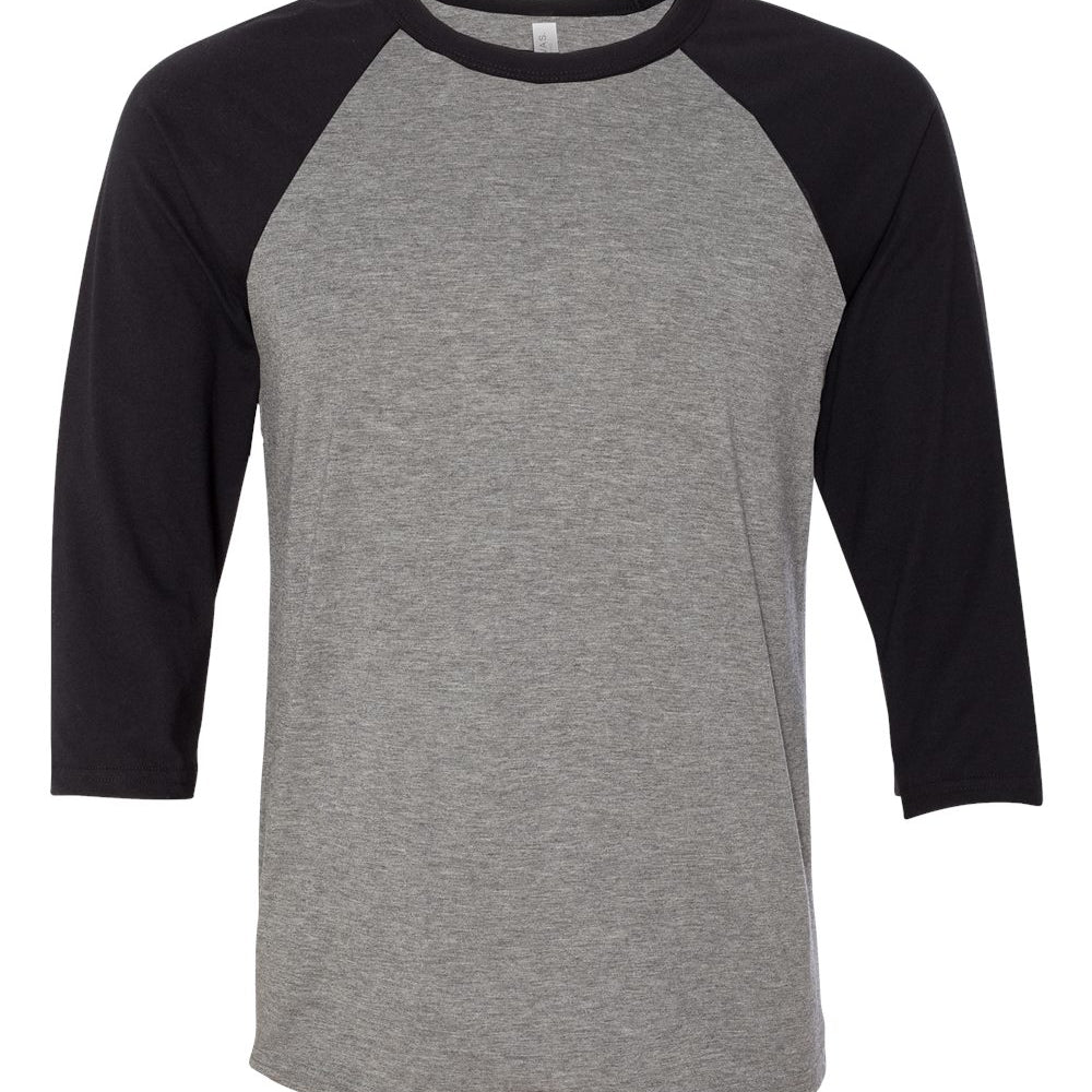 BELLA + CANVAS - Unisex Three-Quarter Sleeve Baseball Tee