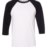 BELLA + CANVAS - Unisex Three-Quarter Sleeve Baseball Tee