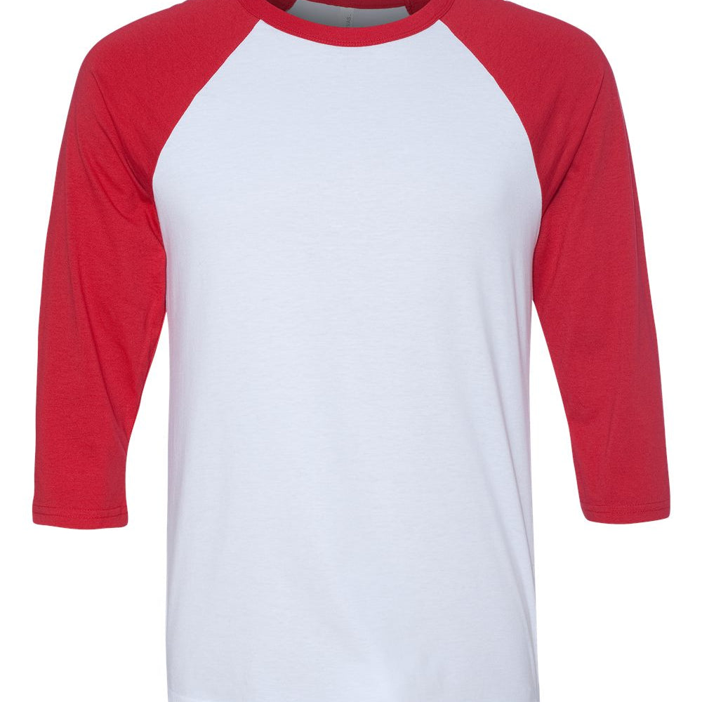 BELLA + CANVAS - Unisex Three-Quarter Sleeve Baseball Tee