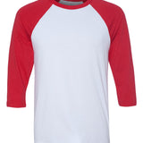 BELLA + CANVAS - Unisex Three-Quarter Sleeve Baseball Tee