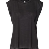BELLA + CANVAS - Women’s Flowy Rolled Cuffs Muscle Tee
