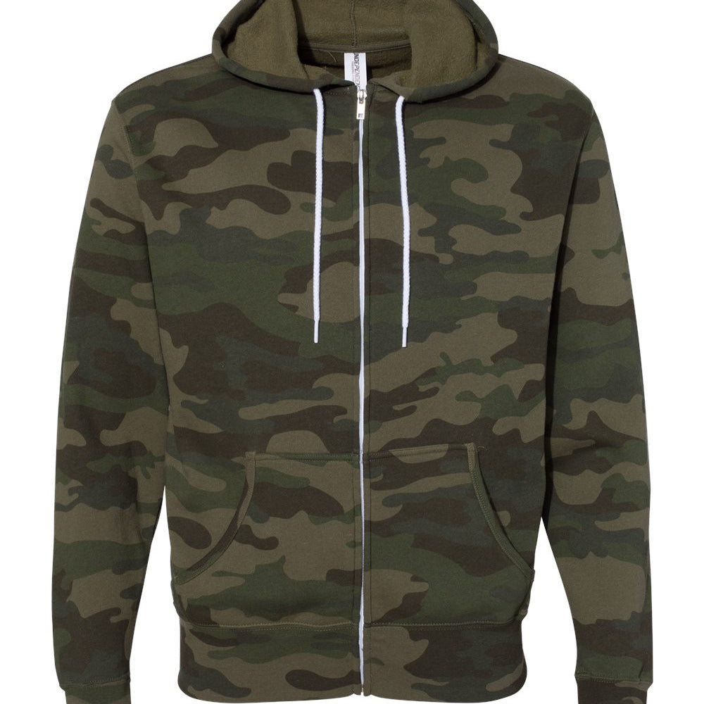 Independent Lightweight Full Zip-Up Hooded Sweatshirt