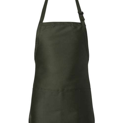 Q-Tees - Full-Length Apron with Pouch Pocket