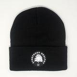 Toque with Circle Vinyl Patch & Merrowed Edge
